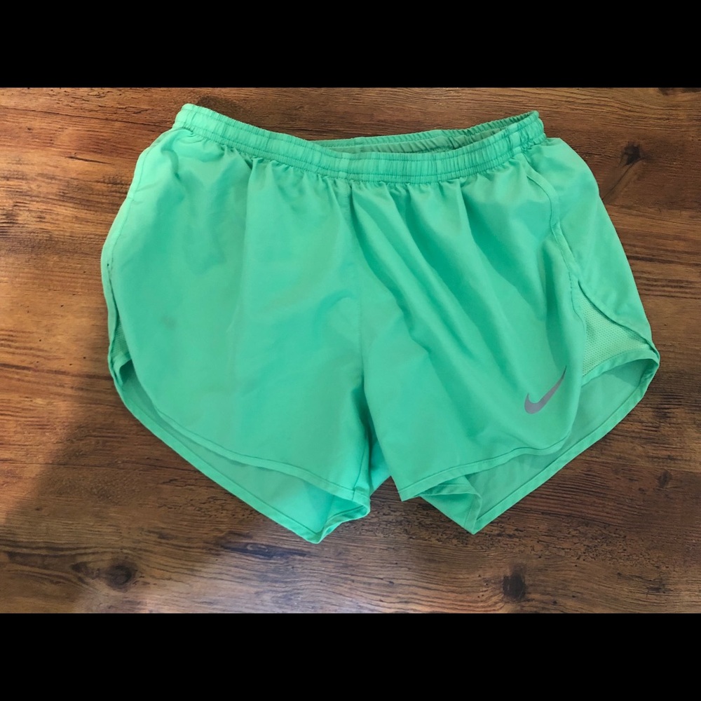 Lime green Nike running shorts women’s M